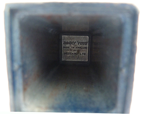 Dinky Toys Tardis underside - Made in England by Meccano