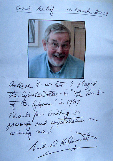 Letter from Michael Kilgarriff
